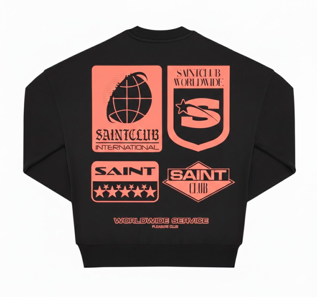 SUDADERA "MULTILOG" - NEGRO - SAINT DEPT