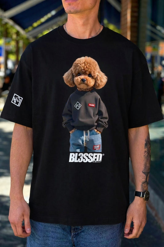 CAMISETA "CANICHE" - NEGRO - BLESSED BRAND