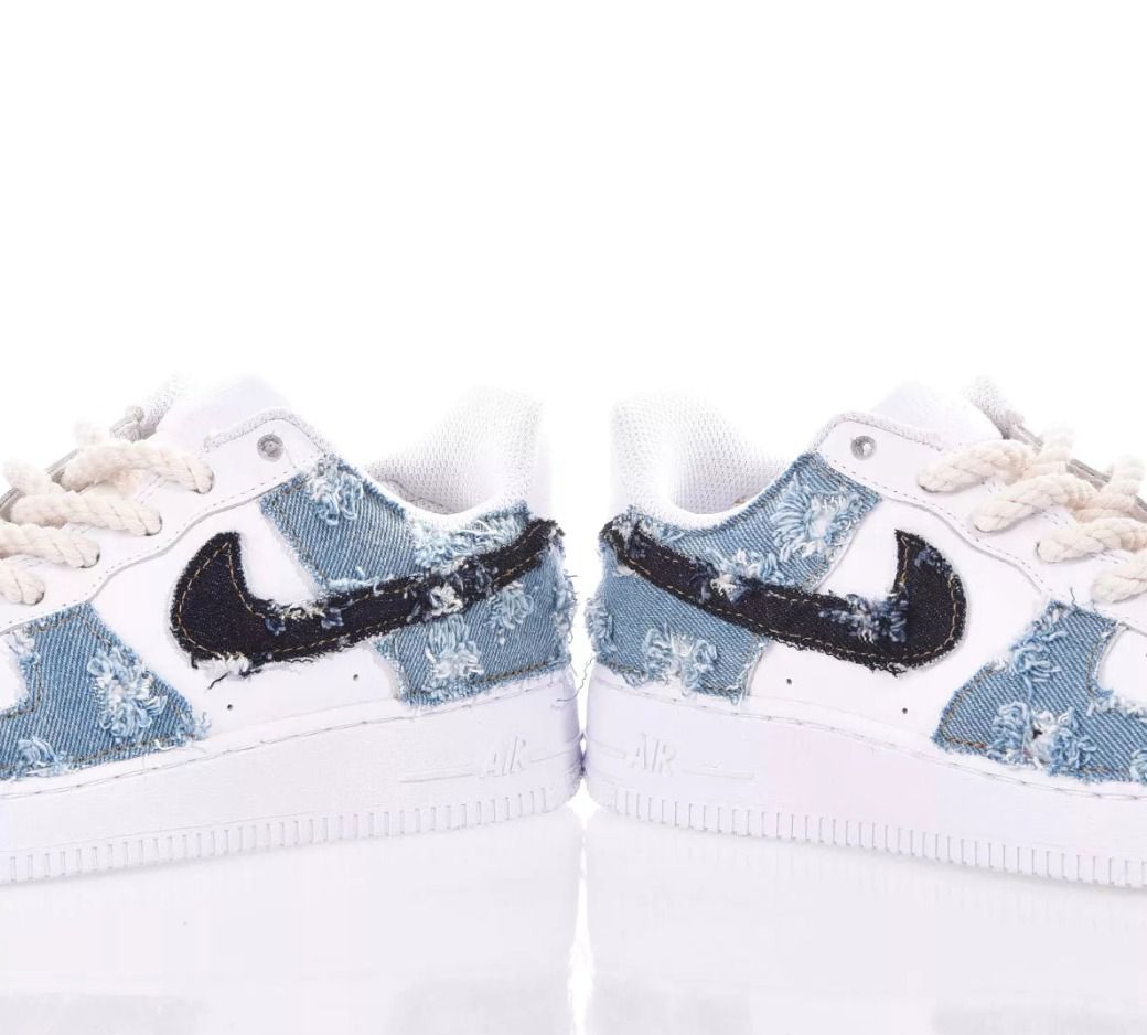ZAPATILLAS NIKE AIR FORCE 1 "INDIGO DRILLED" - BLANCO/BEIGE - NIKE | 2.0000000112