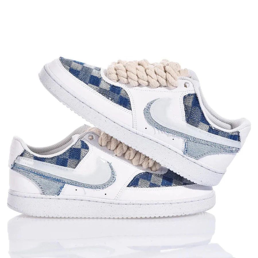 ZAPATILLAS NIKE COURT VISIÓN "DENIM CHECK" - BLANCO - NIKE | 2.0000000268