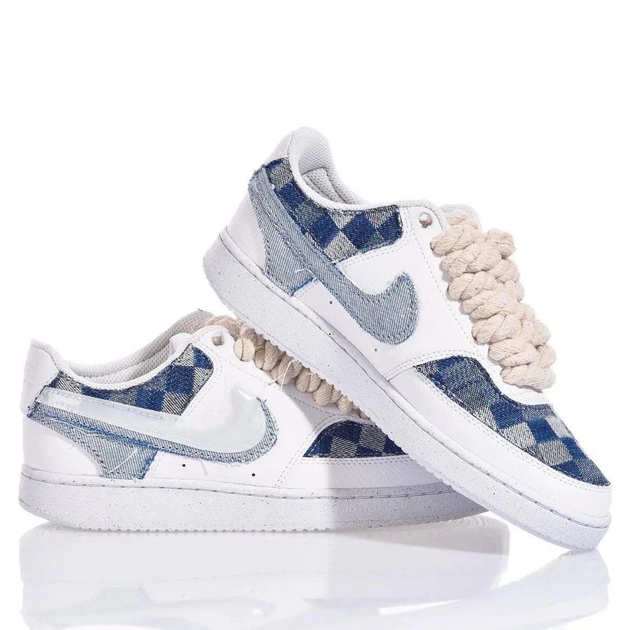 ZAPATILLAS NIKE COURT VISIÓN "DENIM CHECK" - BLANCO - NIKE | 2.0000000268