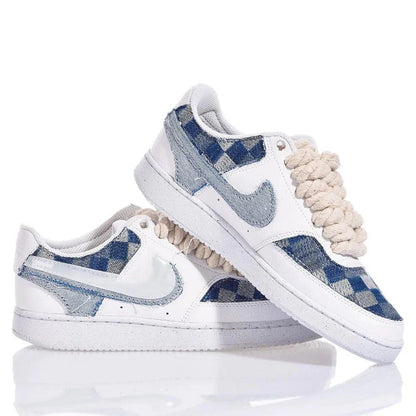 ZAPATILLAS NIKE COURT VISIÓN "DENIM CHECK" - BLANCO - NIKE | 2.0000000268