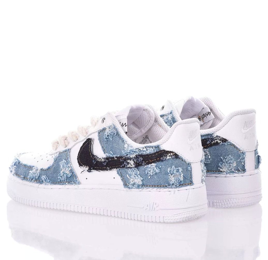 ZAPATILLAS NIKE AIR FORCE 1 "INDIGO DRILLED" - BLANCO/BEIGE - NIKE | 2.0000000112