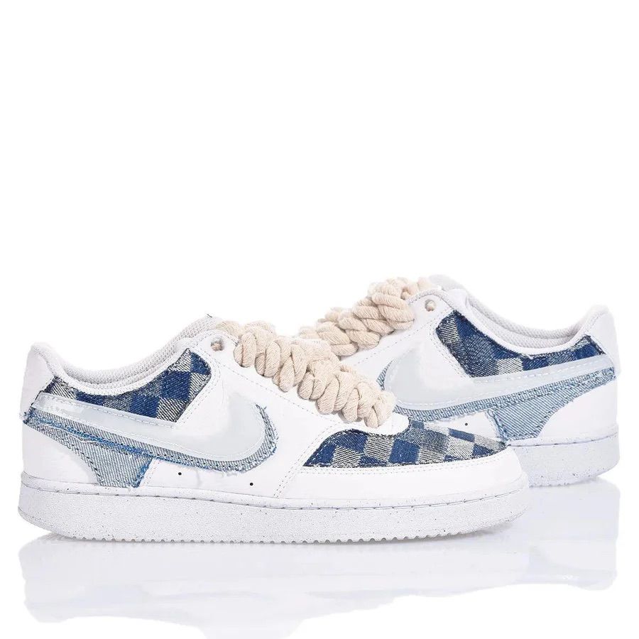 ZAPATILLAS NIKE COURT VISIÓN "DENIM CHECK" - BLANCO - NIKE | 2.0000000268