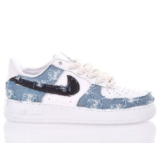 ZAPATILLAS NIKE AIR FORCE 1 "INDIGO DRILLED" - BLANCO/BEIGE - NIKE | 2.0000000112
