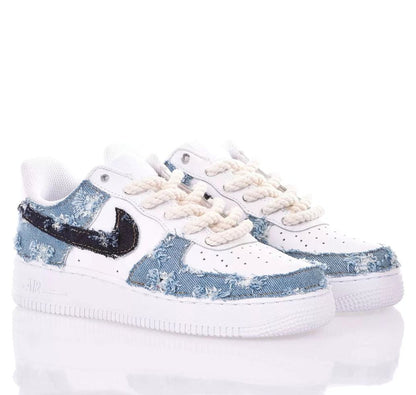 ZAPATILLAS NIKE AIR FORCE 1 "INDIGO DRILLED" - BLANCO/BEIGE - NIKE | 2.0000000112