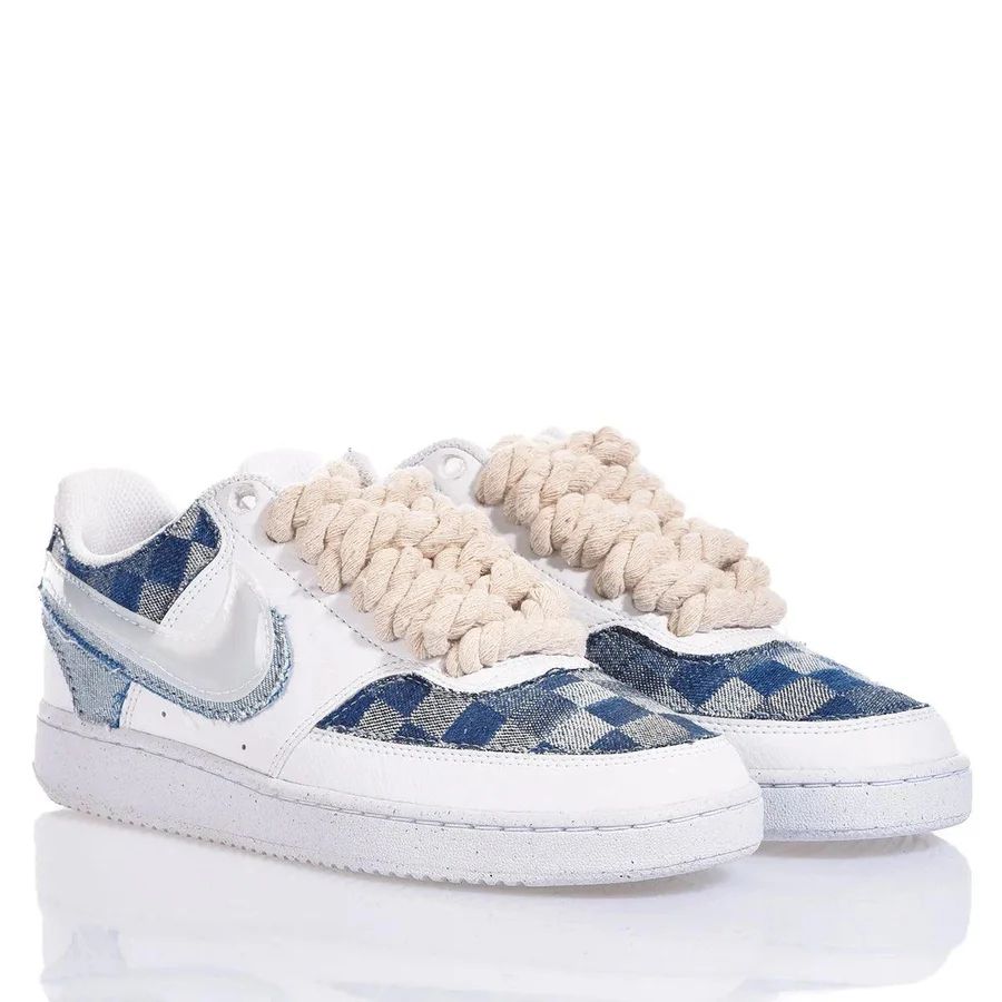 ZAPATILLAS NIKE COURT VISIÓN "DENIM CHECK" - BLANCO - NIKE | 2.0000000268