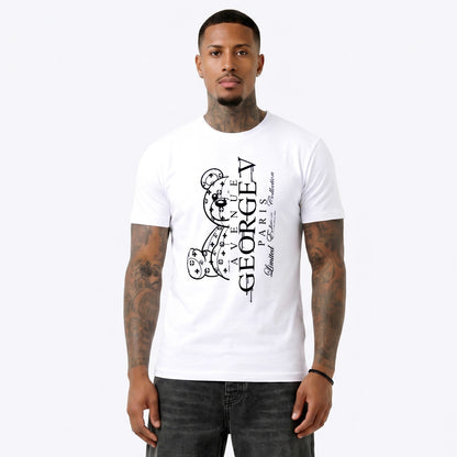 CAMISETA "HALF BEAR" - BLANCO - AVENUE GEORGE V PARIS | GV-5112