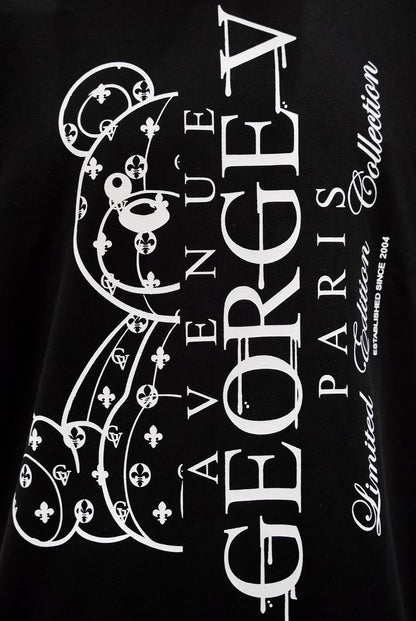 CAMISETA "HALF BEAR" - NEGRO - AVENUE GEORGE V PARIS | GV-5112