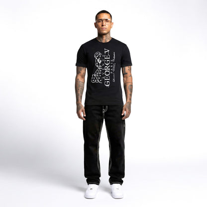 CAMISETA "HALF BEAR" - NEGRO - AVENUE GEORGE V PARIS | GV-5112
