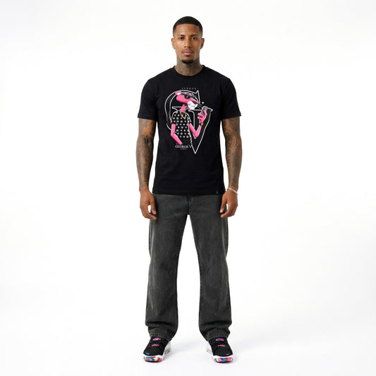 CAMISETA "PANTHER" - NEGRO - AVENUE GEORGE V PARIS | GV-5104