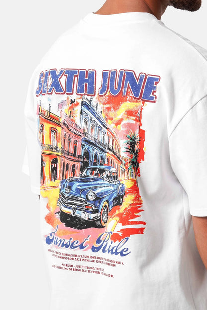 CAMISETA CUBAN CAR - BLANCO - SIXTH JUNE | SJ0132