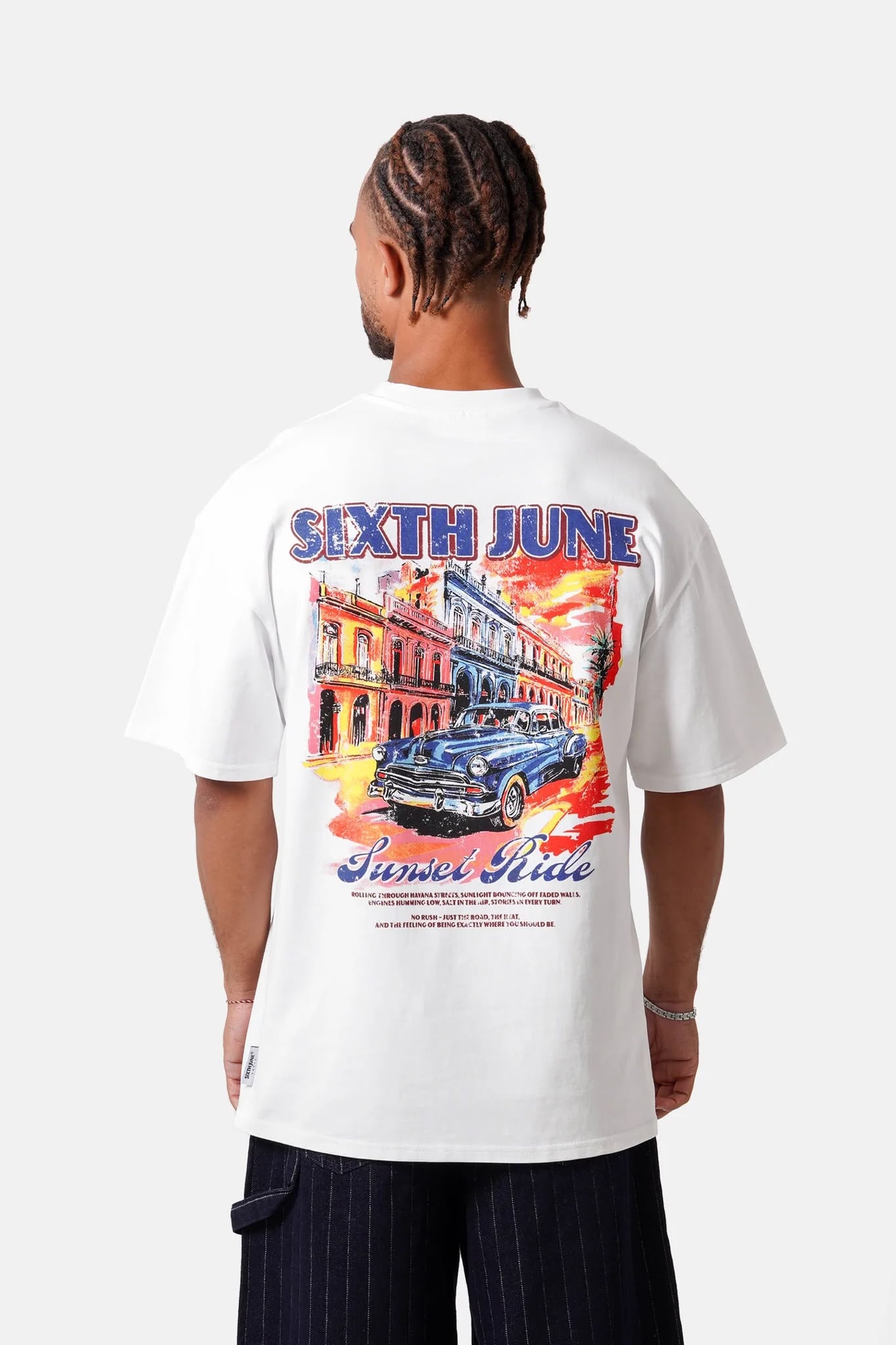 CAMISETA CUBAN CAR - BLANCO - SIXTH JUNE | SJ0132