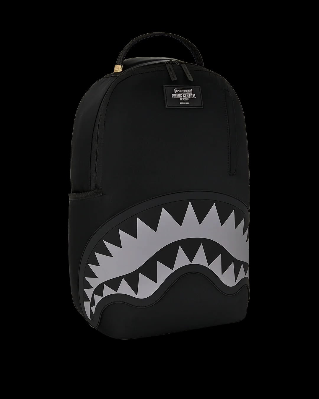 MOCHILA SHARK CENTRAL BLACK NYLON GRAY EMBOSSED BACKPACK - NEGRO - SPRAYGROUND | 910B9636NSZ