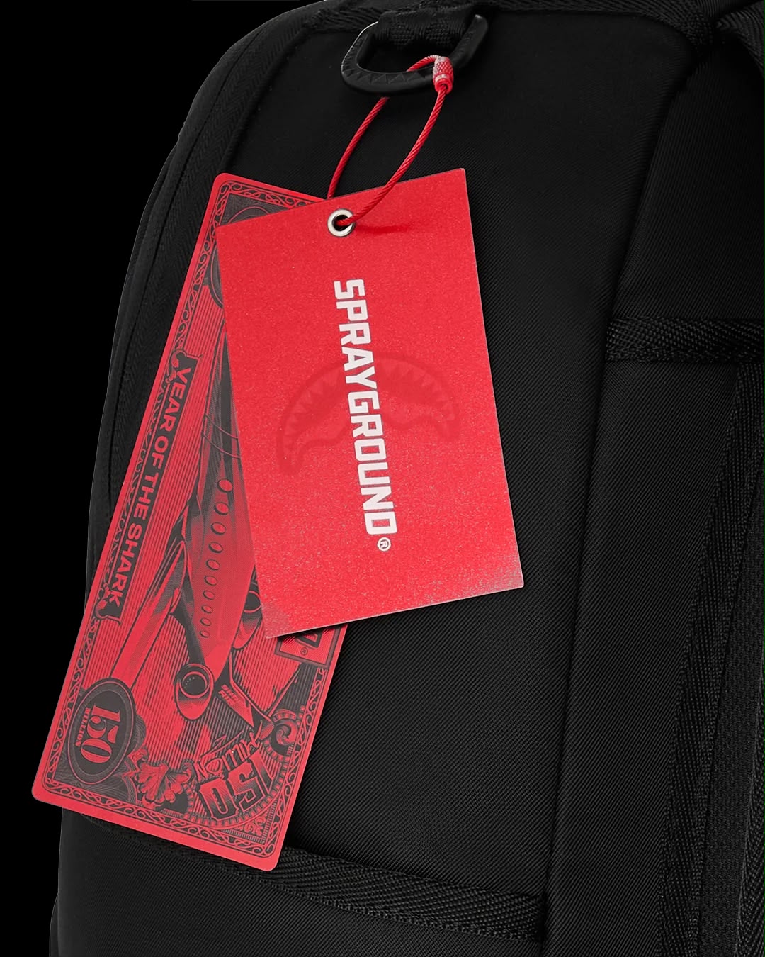 MOCHILA SHARK CENTRAL BLACK NYLON GRAY EMBOSSED BACKPACK - NEGRO - SPRAYGROUND | 910B9636NSZ