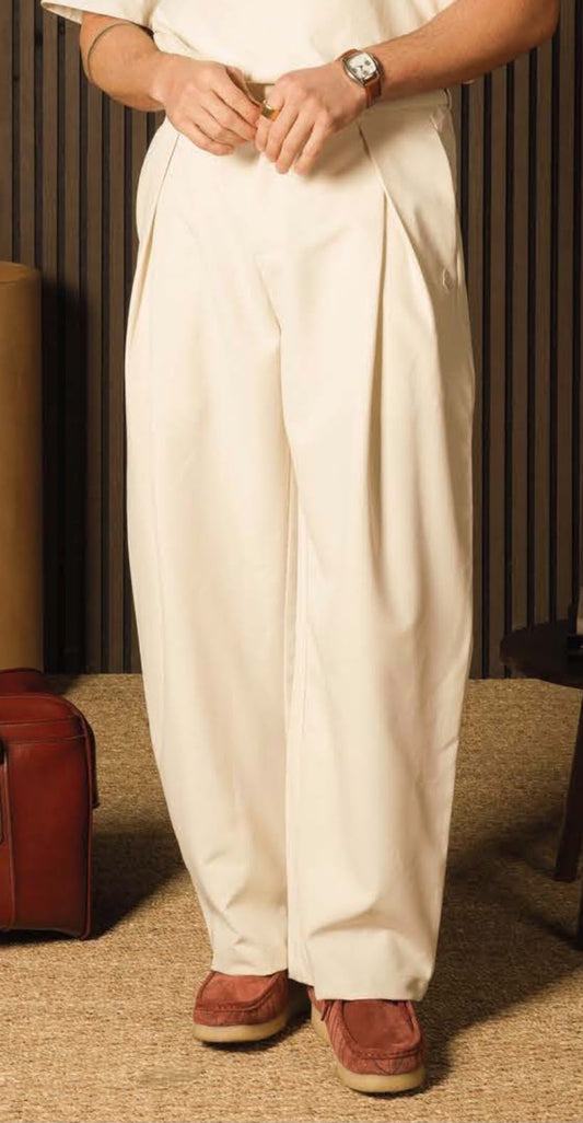 PANTALÓN BALLOON TAILOR PLEAT - BEIGE - SIXTH JUNE | 25948-BG