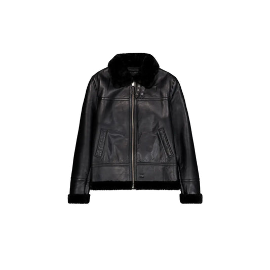 CHAQUETA DE PIEL "B3 LEATHER" - NEGRO - ALPHA INDUSTRIES | 268119