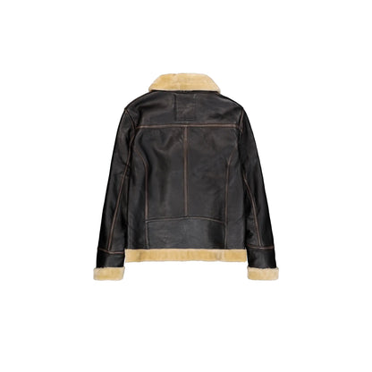 CHAQUETA DE PIEL "B3 LEATHER" - MARRÓN VINTAGE - ALPHA INDUSTRIES | 268119