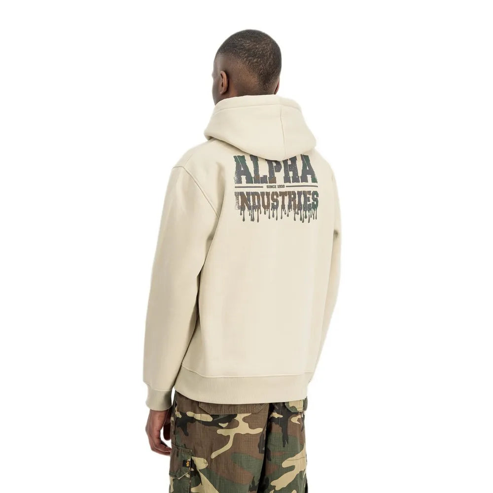 SUDADERA CAPUCHA "DRIPPING CAMO PRINT" - BEIGE - ALPHA INDUSTRIES | 268338