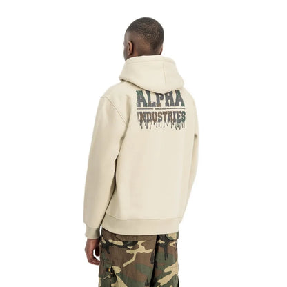 SUDADERA CAPUCHA "DRIPPING CAMO PRINT" - BEIGE - ALPHA INDUSTRIES | 268338