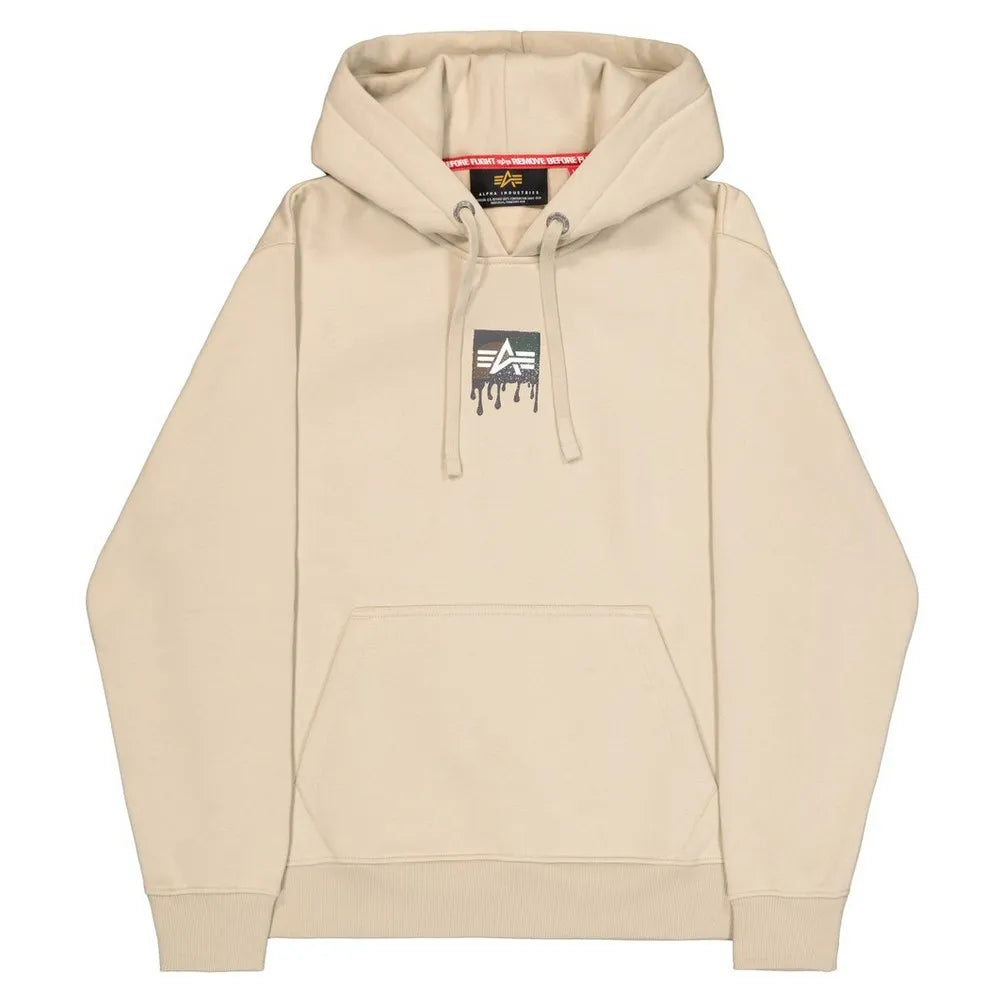 SUDADERA CAPUCHA "DRIPPING CAMO PRINT" - BEIGE - ALPHA INDUSTRIES | 268338