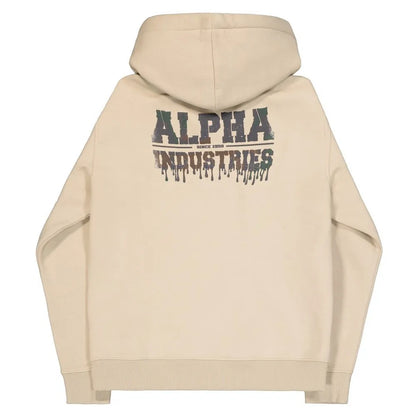 SUDADERA CAPUCHA "DRIPPING CAMO PRINT" - BEIGE - ALPHA INDUSTRIES | 268338