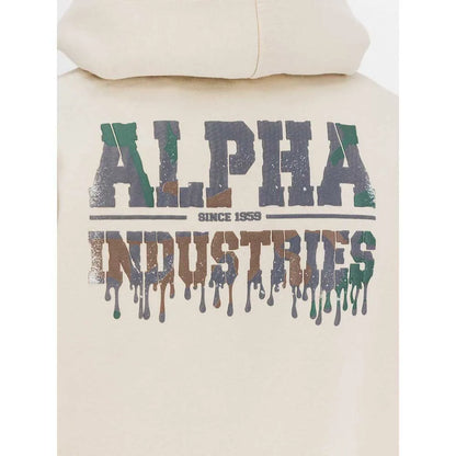 SUDADERA CAPUCHA "DRIPPING CAMO PRINT" - BEIGE - ALPHA INDUSTRIES | 268338