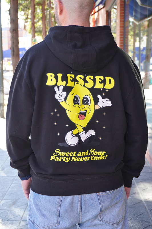 SUDADERA CON CAPUCHA "LEMON" - NEGRO - BLESSED BRAND