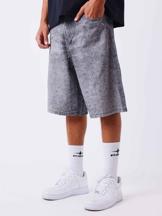 BERMUDA VAQUERO CON STRASS - GRIS - PROJECT X PARIS | 2694503_DG