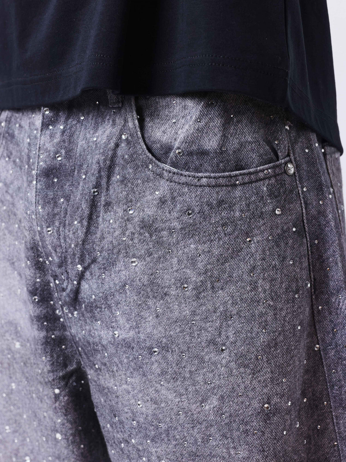 BERMUDA VAQUERO CON STRASS - GRIS - PROJECT X PARIS | 2694503_DG