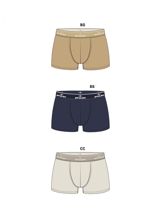 3 PACKS CALZONCILLOS BÓXERS - MARRÓN/AZUL/BEIGE - PROJECT X PARIS | UN25200-BGBSCC