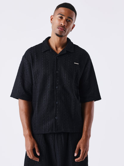 CAMISA DE MANGA CORTA CABANA - NEGRO - PROJECT X PARIS | PXP 2510168_BK