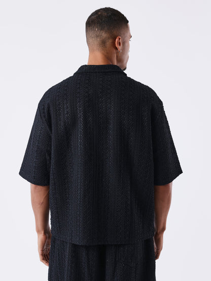 CAMISA DE MANGA CORTA CABANA - NEGRO - PROJECT X PARIS | PXP 2510168_BK