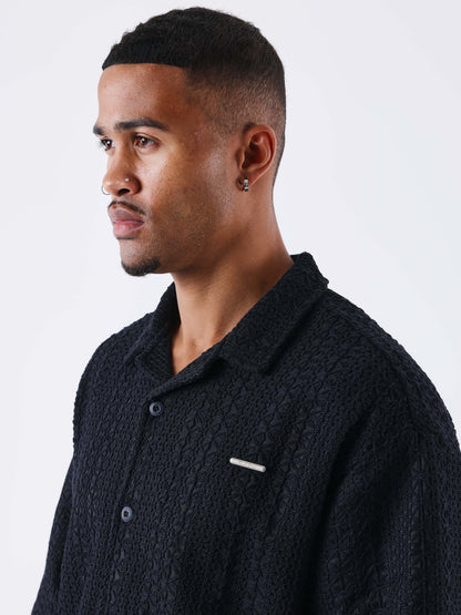 CAMISA DE MANGA CORTA CABANA - NEGRO - PROJECT X PARIS | PXP 2510168_BK