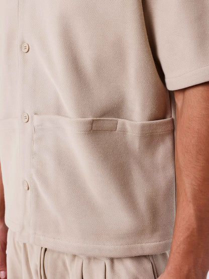 CAMISA MANGA CORTA BOXY - BEIGE - PROJECT X PARIS | PXP 2512017_BG