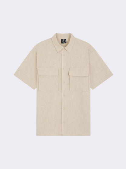 CAMISA DE MANGA CORTA TEXTURIZADA - BEIGE - PROJECT X PARIS | PXP 2510162_IV