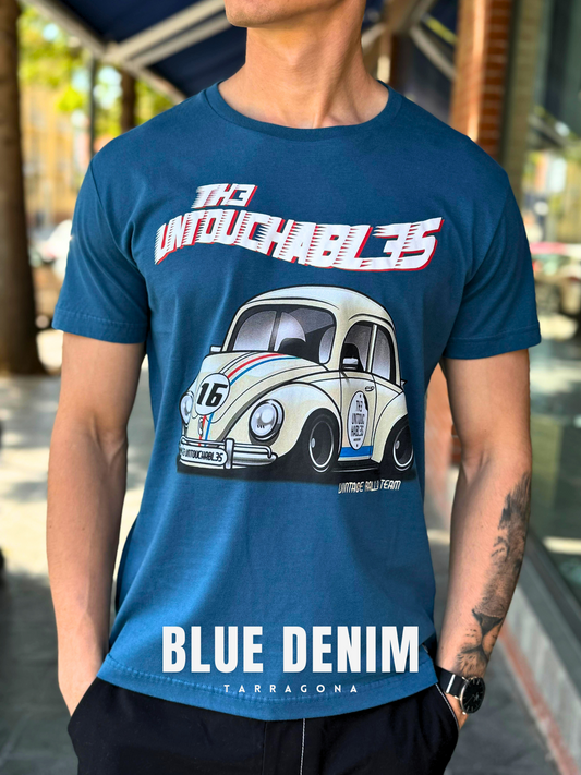 CAMISETA "BEETLE CAR" - AZUL - THE UNTOUCHABLES | THE-2294