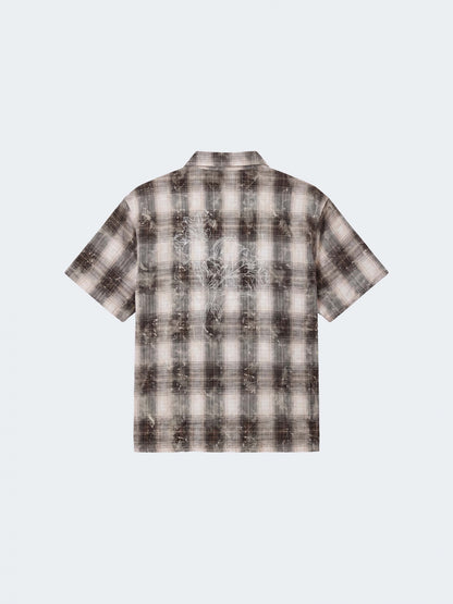 CAMISA MANGA CORTA CUADROS - MARRÓN - PROJECT X PARIS | PXP 2614000-BK