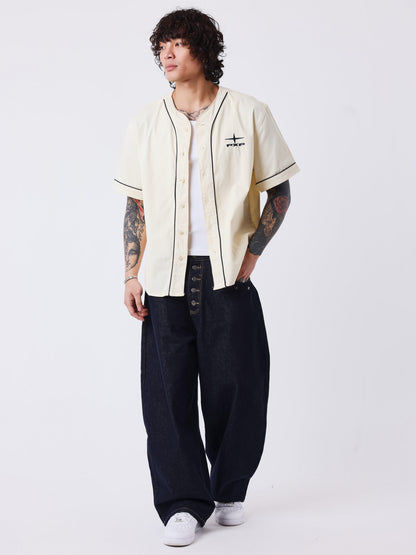 CAMISA ESTILO BÉISBOL LOGO ESPALDA - BEIGE - PROJECT X PARIS | PXP 2613019_CC