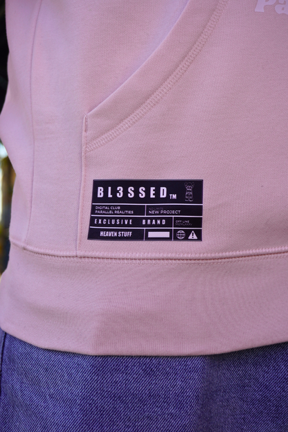 SUDADERA CON CAPUCHA "CHERRY" - ROSA PASTEL - BLESSED BRAND