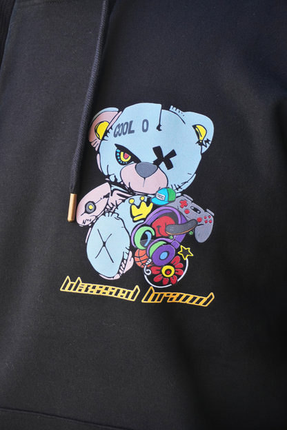 SUDADERA CON CAPUCHA "COOL BEAR" - NEGRO - BLESSED BRAND