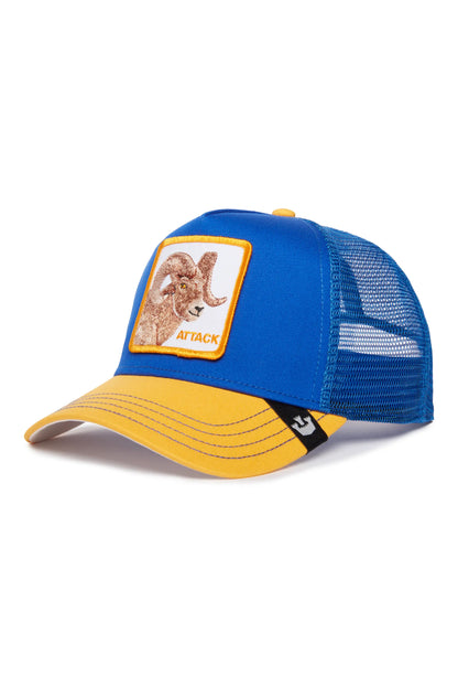 GORRA TRUCKER CARNERO "ATTACK" - AZUL/AMARILLO - GOORIN BROS THE FARM ANIMALS | 101-2000