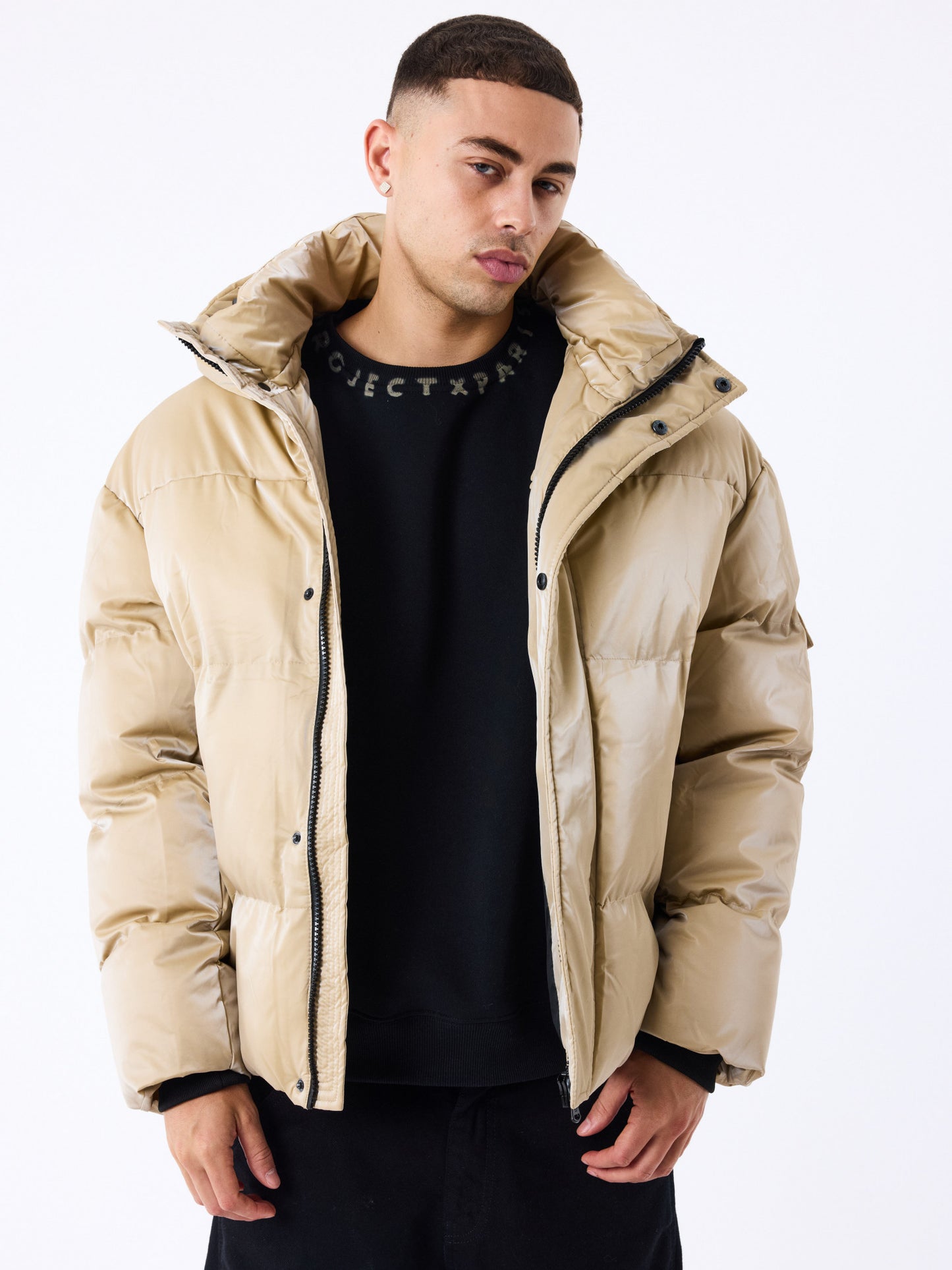 CHAQUETA ACOLCHADA "BRILLO" - BEIGE - PROJECT X PARIS | 2451010_BG