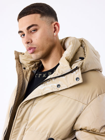 CHAQUETA ACOLCHADA "BRILLO" - BEIGE - PROJECT X PARIS | 2451010_BG