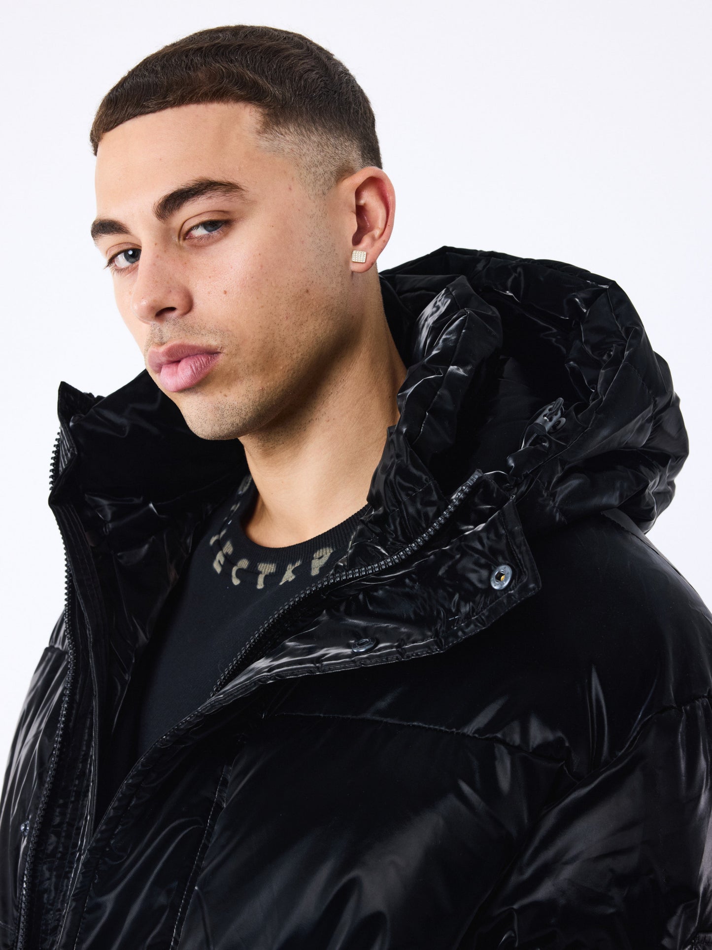 CHAQUETA ACOLCHADA "BRILLO" - NEGRO - PROJECT X PARIS | 2451010_BK