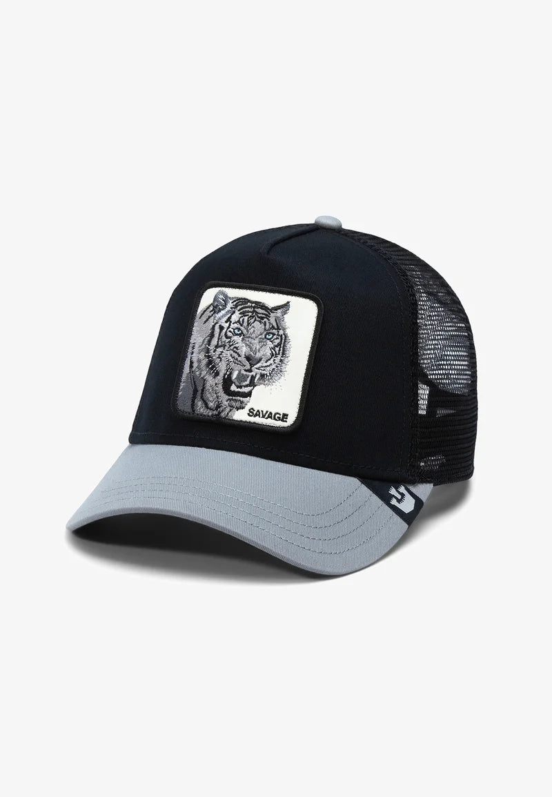 GORRA TRUCKER TIGRE "THE SAVAGE TIGER" - NEGRO - GOORIN BROS THE FARM ANIMALS | 101-1778