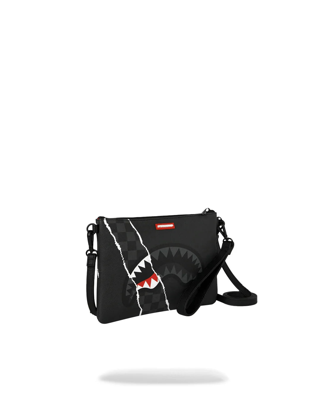 BOLSO POCHETTE CONVERTIBLE BANDOLERA CENTER RIP REVEALING GRAY CHECK CROSSOVER CLUTCH - NEGRO - SPRAYGROUND | 910B9350NSZ