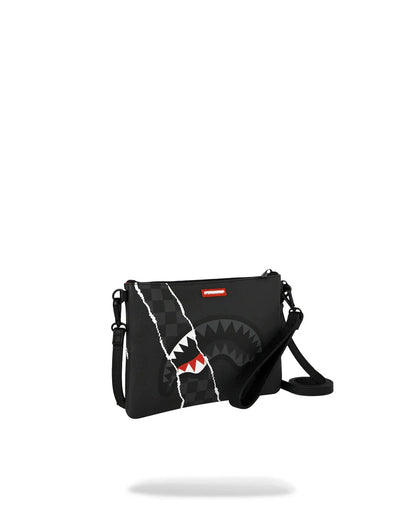 BOLSO POCHETTE CONVERTIBLE BANDOLERA CENTER RIP REVEALING GRAY CHECK CROSSOVER CLUTCH - NEGRO - SPRAYGROUND | 910B9350NSZ