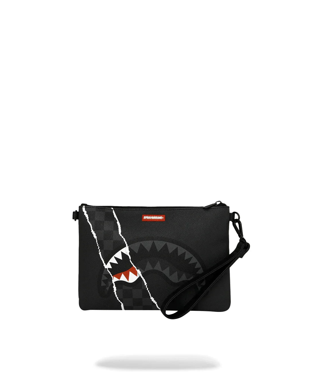 BOLSO POCHETTE CONVERTIBLE BANDOLERA CENTER RIP REVEALING GRAY CHECK CROSSOVER CLUTCH - NEGRO - SPRAYGROUND | 910B9350NSZ
