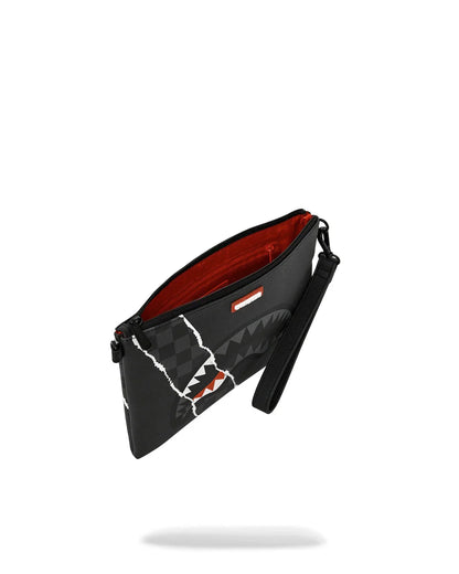 BOLSO POCHETTE CONVERTIBLE BANDOLERA CENTER RIP REVEALING GRAY CHECK CROSSOVER CLUTCH - NEGRO - SPRAYGROUND | 910B9350NSZ
